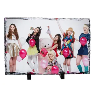 Sublimation rock schiefer großhandel, sublimation leere foto Rechteck form rock schiefer sublimation foto rahmen für baby geburtstag