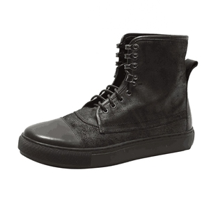 <span class=keywords><strong>Bottes</strong></span> noires à lacets pour hommes, chaussures décontractées, en cuir, nouveau design, bon marché, - Product Image 2