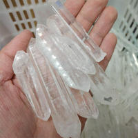 Offre Spéciale Naturel Graine De Lémurien Quartz Cristal Brut Points Spécimen Rugueux Original Pour Pendentif