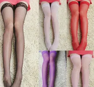 Ladies girls Nylon tube Fishnet Tights legs Feet Sexy net Stockings