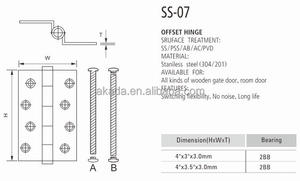 Charnières pivotantes AKADA en acier inoxydable, charnières de porte extensibles à ouverture latérale, robustes et de qualité commerciale - Product Image 2