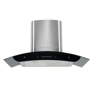 Venta caliente Interruptor táctil 90cm estilo europeo montado en la pared de gama campana de cocina chimenea Hood