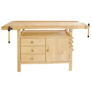 Beech big vise wooden workbench for sale WB003