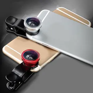 Più nuovo 3in1 Wide Angle + Fish Eye + Macro Clip On mobile Camera Lens Kit Per Universal Smart Phone