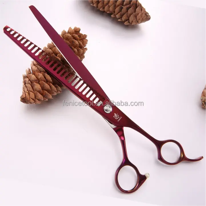 Titanium coated High quality 8 inch Pet Grooming thinning chunker scissors