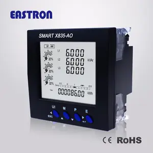 4-20mA X835-AO saída INTELIGENTE Trifásico 96*96mm Multi-função Inteligente Painel De Medidor De Energia Medidor de Energia Montado, CE Aprovado