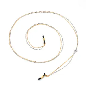 Wholesale Silver Gold Fashion Zinc Alloy Eyeglass <strong>Chain</strong> Rustic Beaded Design Customizable Colors for <strong>Glasses</strong> Sunglass <strong>Holder</strong> - Product Image 1