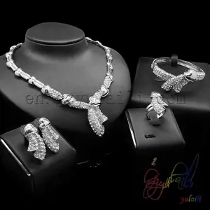 artificial gold plated jewellery set cubic zirconia jewelry bulk buy from china