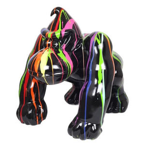 Statua di Gorilla <span class=keywords><strong>in</strong></span> <span class=keywords><strong>Resina</strong></span> con Grande Dipinto Geometrico <span class=keywords><strong>in</strong></span> Fibra di Vetro, Arte Moderna Personalizzata - Product Image 3
