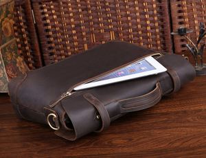 J.M.D, bolsos de mano para hombre, maletín de cuero de vaca genuino raro para hombre, bolso para ordenador portátil, bolso de mensajero 7082R-1 - Product Image 3