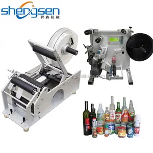 Manual Bottle Label Applicator Machine Semi Automatic Labeling Machine Round