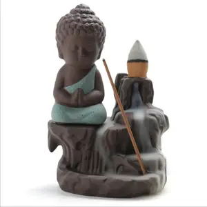Keramik Porzellan Buddha Weihrauch brenner Rückfluss Turm kegel Sticks Halter