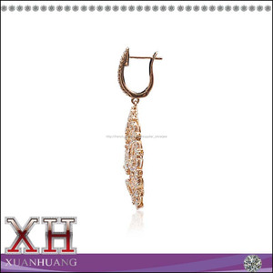Mode argent Sterling gitane plaqué or Style oreille longtemps accroché les boucles d'oreilles - Product Image 3
