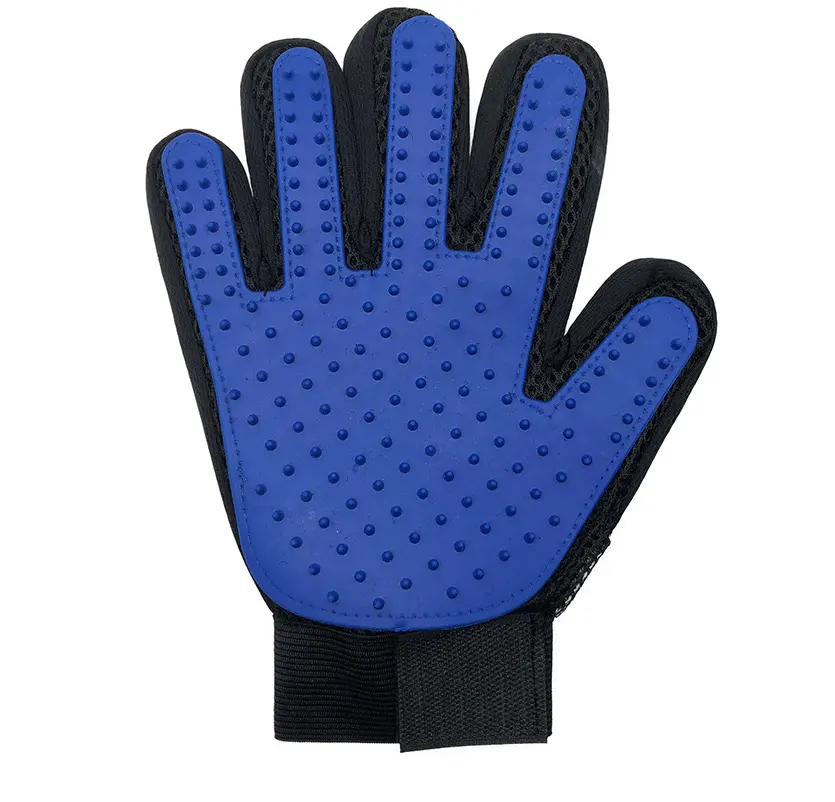 OEM Trung Quốc Nhà Cung Cấp Mới Cao Su Breathable Blue Dog Pet Grooming Glove Pet Grooming Sản Phẩm