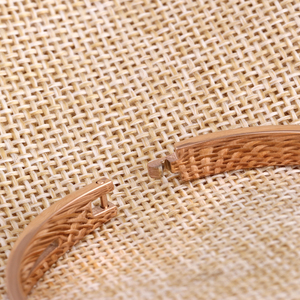 Oro de Rose Plateado de Acero Inoxidable <span class=keywords><strong>Romen</strong></span> Número Crystal Bangle - Product Image 5