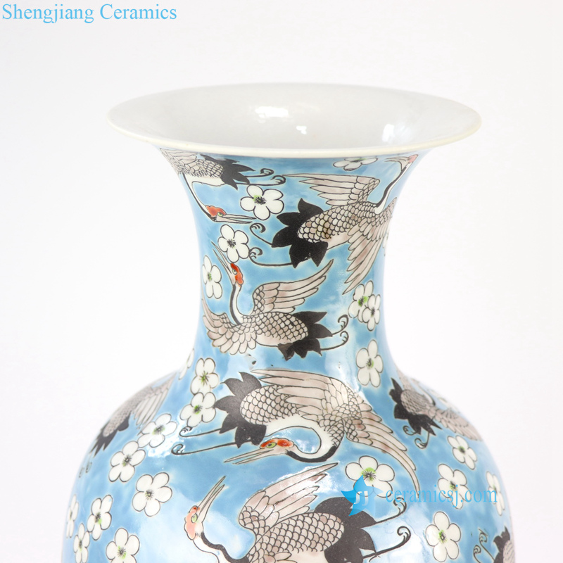 RZFA03 中国清朝康熙皇帝风格再生产手油漆起重机瓷花瓶| Alibaba.com