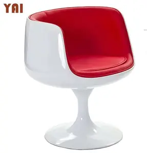 Cup Chair Gepolstertes Essen Wein Kaffee Stoff Drehbar Fiberglas Verschiedene Farben Nordic Leisure Esszimmer Samt Modern 0.31