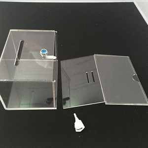 Mini boîte à donuts en acrylique transparent, pièces, avec serrure et porte-clés - Product Image 3