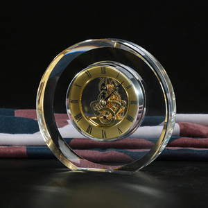 Di alta qualità all'ingrosso porta a <span class=keywords><strong>forma</strong></span> di K9 cristallo <span class=keywords><strong>orologio</strong></span> da tavolo logo personalizzato decorazione per la casa scrivania <span class=keywords><strong>orologio</strong></span> di cristallo - Product Image 5