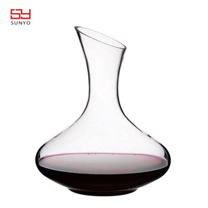 SUNYO Hand Blown Lead Free Crystal Glass <strong>Wine</strong> <strong>Decanter</strong> <strong>Set</strong> 4 <strong>Wine</strong> Glasses 500-1000ml Capacity Durable Classic Style Party Use - Product Image 1