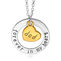 Collier « Pour toujours dans mon cœur » - Bijou commémoratif familial - Souvenir - Maman - Sœur - Fils - Frère - Fille - Papa - Grand-mère - Pendentif - Cadeau