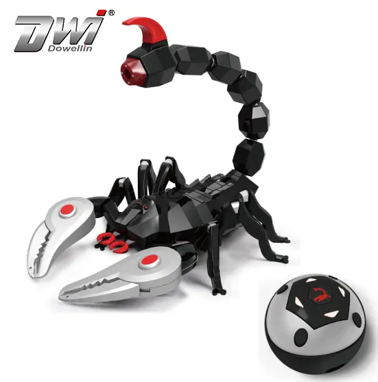 DWI mô phỏng phun sương đài phát thanh điều khiển từ xa đồ chơi rc scorpion với đèn led