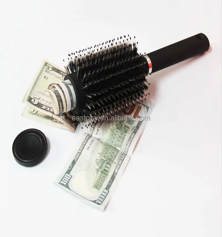 EASTONY Hiding brush RED CAP Hiding brush, hair brush with safe stash hide your money/valuables/etc.