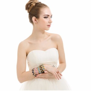 LUOTEEMI Big Crystal Natural Stone Matching New Fashion Colorful <strong>Gold</strong> <strong>Dainty</strong> Finger Statement for Woman Color <strong>Ring</strong> - Product Image 3