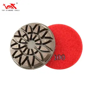 Diameter 3 inch Resin Hybrid Copper Bond Diamond Rigid Polishing Pads For Grinding Concrete Terrazzo Granite Marble Stone Floor