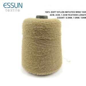 Bán Buôn Rẻ Nhất Nm7 2CM 100% Mềm Đàn Hồi Nylon Polyamide Bắt Chước Chồn Lông Sợi Fancy Sợi - Product Image 2