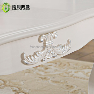 Wood French Provincial <strong>Coffee</strong> <strong>Table</strong> Hand Carved Solid Living Room Furniture Modern Rectangular <strong>Silver</strong> or Golden Stroke Excellent - Product Image 3
