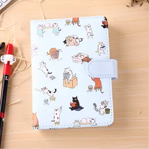 Wholesale PU Cover Hand Book with Carton Cats