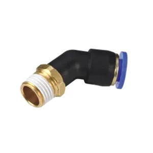 SNS SPL (45 degree) Series pu connector pneumatic plastic elbow male thread pipe tube quick fitting