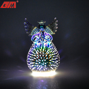 Ornamento di angelo di vetro di natale all'ingrosso della fabbrica di design 3D - Product Image 3