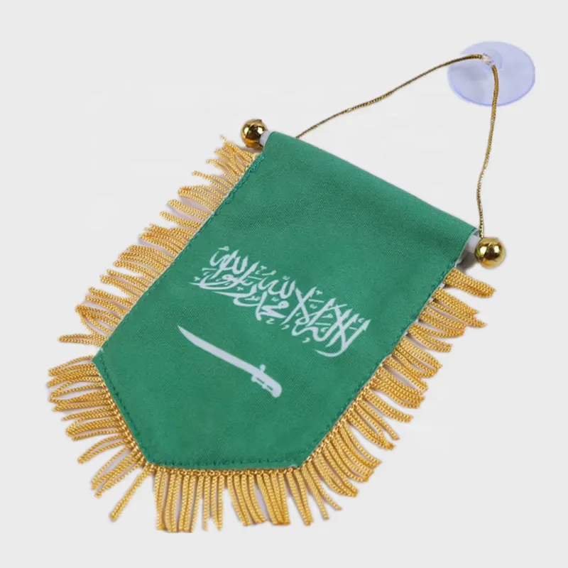 Saudi-Arabien Fußball Fußball verein kleine gestickte Sublimation Druck wimpel