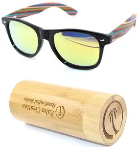 2021 고품질 PC 편광 나무 대나무 선글라스 편광 선글라스 케이스 극지 독수리 편광 선글라스