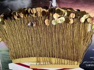 스팽글 유리 씨앗 구슬 페르시 프린지 트림 다목적 의상 장식 의류 커튼 홈 섬유 핸드폰 액세서리 - Product Image 3