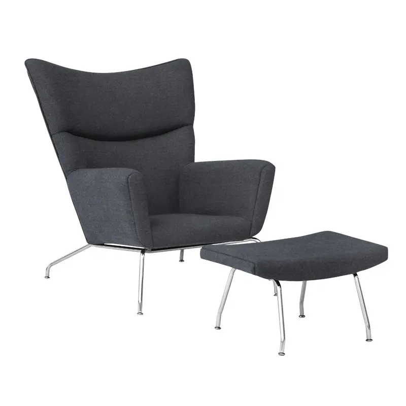 Moderne Design Hans J Wegner CH445 Flügel Stuhl und Ottomane