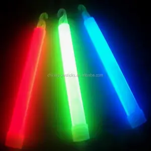 Nuovo prodotto cina articoli per feste di compleanno stampa logo glow in the dark dor 6 pollici glow stick