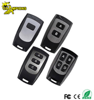Control Remoto RF de 4 Canales y 433 MHz, Control Remoto con Código de Aprendizaje 1527 para Puerta de Garaje, Controlador de Alarma Inteligente AG061