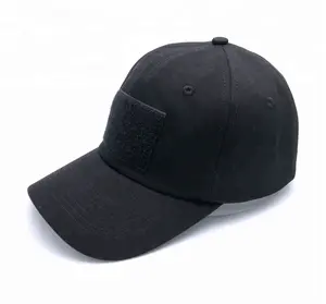 独特的自定义黑钩环贴花修补棒球非结构化帽子