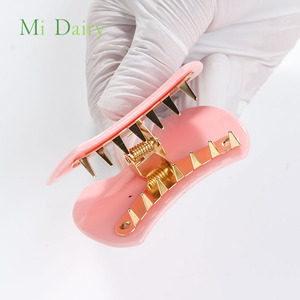 7cm lindo gatito hilo dorado gato pelo garra cangrejo abrazadera mandíbula Clip acetato acrílico vendedor accesorios para el cabello para mujeres niñas - Product Image 5