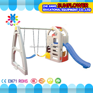 Balançoire et <span class=keywords><strong>toboggan</strong></span> en plastique <span class=keywords><strong>petite</strong></span> maison quatre sièges antique balançoire jardin - Product Image 1