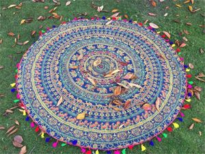 <span class=keywords><strong>Alson</strong></span> drop shipping Indien Mandala Ronde Roundie Plage Jeter Tapisserie Hippie Boho Gypsy Coton Nappe Serviette De Plage - Product Image 1
