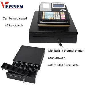 Veissen-caja registradora electrónica, impresora térmica de 1 estación, 57mm, caja registradora electrónica con cajón de efectivo