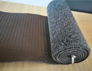 nonwoven needle punched velour car carpet with PVC dot backing