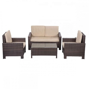 <strong>2025</strong> Modern 4pcs Wicker <strong>Sofa</strong> <strong>Set</strong> Furniture Outdoor <strong>Rattan</strong> Weave <strong>Sofa</strong> and Table - Product Image 1