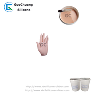 Composé de moulage en silicone en deux parties pour prothèses de main