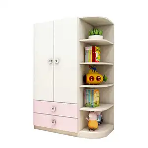 Cheap high quality simple kids wardrobe storage for bedroom