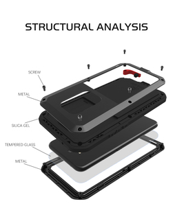 Étui en métal aluminium LOVE MEI pour <span class=keywords><strong>Huawei</strong></span> Mate 70 60 30 40 Pro, étui antichoc, verre Gorilla pour <span class=keywords><strong>Huawei</strong></span> P40 P50 Pro - Product Image 3